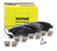 TEXTAR Juego de pastillas de freno Delantero con contacto de aviso de desgaste incorporado con accesorios 2370502 Juego de pastillas de freno
