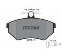 TEXTAR Juego de pastillas de freno Delantero para VW GOLF II (19E, 1G1) 2016804