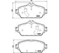 TEXTAR Juego de pastillas de freno Delantero preparado para indicador de desgaste con accesorios 2203101 Juego de pastillas de freno