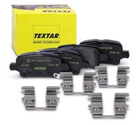TEXTAR Juego de pastillas de freno Trasero con avisador acústico de desgaste con accesorios 2212901 Juego de pastillas de freno Compatible con OPEL Astra K Sports Tourer B16 Astra K Hatchback B16