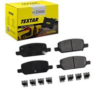 TEXTAR Juego de pastillas de freno Trasero con avisador acústico de desgaste con accesorios 2648701 Juego de pastillas de freno Compatible con HYUNDAI Tucson NX4, NX4E, KIA Sportage V NQ5