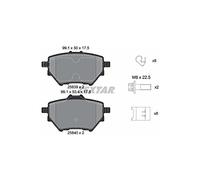 TEXTAR Juego de pastillas de freno Trasero no preparado para indicador de desgaste con accesorios 2583901 Juego de pastillas de freno