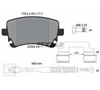 TEXTAR Juego de pastillas de freno Trasero para VW Phaeton 2332603