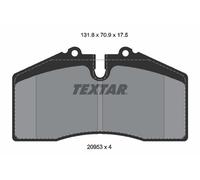 TEXTAR Juego Pastillas de Freno para Porsche 911 993