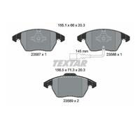 TEXTAR Pastillas de Freno Delantero para VW Touran 1T1 1T2 2.0Tdi 16V 2358701