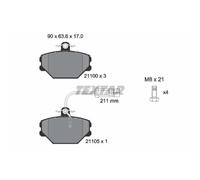 TEXTAR Pastillas Freno Delant. para Fiat Tipo Tempra Lancia Dedra Yugo