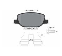 TEXTAR Pastillas Freno Trasero para Alfa Romeo 159 Coche Deportivo Lancia Tesis