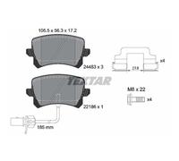 TEXTAR Pastillas Freno Trasero Sistema Lucas para Audi Q3