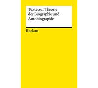 Texte zur Theorie der Biographie und Autobiographie: 19179