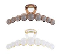 Textention Pinzas de plástico para el cabello, pinzas de 5.5 pulgadas, extra grandes, vintage, antideslizantes, de sujeción fuerte, elegantes adornos para el cabello para mujeres y niñas (paquete de