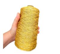 TEXTEX = Cono de Cuquillo de Lamé con Lurex. Hilo para Tricot, Croché y Ganchillo. Composición Rayón 95% y 5% Lurex. 1 Cono de 200grs y 400mts - (Oro y Oro)