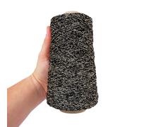 TEXTEX = Cono de Cuquillo de Lamé con Lurex. Hilo para Tricot, Croché y Ganchillo. Composición Rayón 95% y 5% Lurex. 1 Cono de 200grs y 400mts - (Negro y Oro)