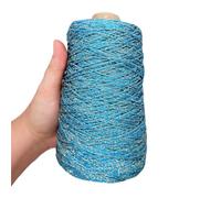 TEXTEX = Cono de Cuquillo de Lamé con Lurex. Hilo para Tricot, Croché y Ganchillo. Composición Rayón 95% y 5% Lurex. 1 Cono de 200grs y 400mts - (Azul y Oro)