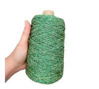 TEXTEX = Cono de Cuquillo de Lamé con Lurex. Hilo para Tricot, Croché y Ganchillo. Composición Rayón 95% y 5% Lurex. 1 Cono de 200grs y 400mts - (Verde y Oro)