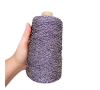 TEXTEX = Cono de Cuquillo de Lamé con Lurex. Hilo para Tricot, Croché y Ganchillo. Composición Rayón 95% y 5% Lurex. 1 Cono de 200grs y 400mts - (Morado y Oro)