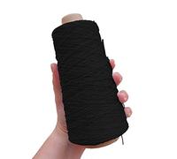 TEXTEX = Cono de Cuquillo. Hilo para Tricot, Croché y Ganchillo. Composición Rayón 100%. 1 Cono de 200grs y 600mts - (Negro)