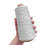 TEXTEX = Cono de Cuquillo. Hilo para Tricot, Croché y Ganchillo. Composición Rayón 100%. 1 Cono de 200grs y 600mts - (Gris Nieve)