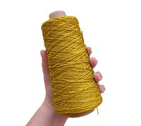 TEXTEX = Cono de Cuquillo. Hilo para Tricot, Croché y Ganchillo. Composición Rayón 100%. 1 Cono de 200grs y 600mts - (Oro)