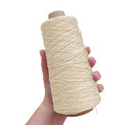 TEXTEX = Cono de Cuquillo. Hilo para Tricot, Croché y Ganchillo. Composición Rayón 100%. 1 Cono de 200grs y 600mts - (Crema)