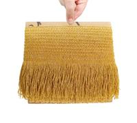 TEXTEX = Fleco de Cuquillo de Lamé con Lurex para Coser. Vestidos de Fiesta y Carnaval. Composición Rayón 95% y Lurex 5%. Largo de 10cm. Piezas de 5m - (Oro & Oro)