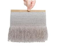 TEXTEX = Fleco de Cuquillo de Lamé con Lurex para Coser. Vestidos de Fiesta y Carnaval. Composición Rayón 95% y Lurex 5%. Largo de 10cm. Piezas de 5m - (Gris & Plata)