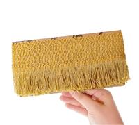 TEXTEX = Fleco de Cuquillo de Lamé con Lurex para Coser. Vestidos de Fiesta y Carnaval. Composición Rayón 95% y Lurex 5%. Largo de 5cm. Piezas de 5m - (Oro & Oro)