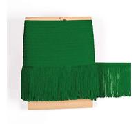 TEXTEX = Fleco de Cuquillo para Coser de Flamenca y Sevillana. Composición Rayón 100%. Largo de 15cm. Piezas de 5m - (Verde Musgo)