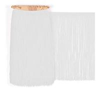 TEXTEX = Fleco de Cuquillo para Coser de Flamenca y Sevillana. Composición Rayón 100%. Largo de 50cm. Piezas de 5m - (Blanco)