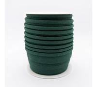 TEXTEX = Vivo al Bies para Proyectos de Costura, Decoración y Manualidades. Composición 50% Algodón y 50% Poliéster. Ancho Total 15mm, Cordón 5mm y Solapa 10mm. Carrete 10 Metros - (Verde Botella)