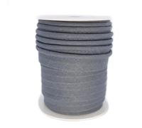 TEXTEX = Vivo al Bies para Proyectos de Costura, Decoración y Manualidades. Composición 50% Algodón y 50% Poliéster. Ancho Total 15mm, Cordón 5mm y Solapa 10mm. Carrete 10 Metros - (Gris Oscuro)