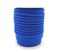 TEXTEX = Vivo al Bies para Proyectos de Costura, Decoración y Manualidades. Composición 50% Algodón y 50% Poliéster. Ancho Total 15mm, Cordón 5mm y Solapa 10mm. Carrete 10 Metros - (Azul Eléctrico)