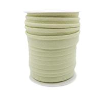 TEXTEX = Vivo al Bies para Proyectos de Costura, Decoración y Manualidades. Composición 50% Algodón y 50% Poliéster. Ancho Total 15mm, Cordón 5mm y Solapa 10mm. Carrete 10 Metros - (Verde Claro)
