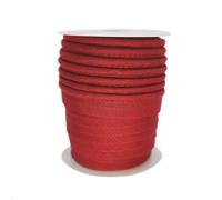 TEXTEX = Vivo al Bies para Proyectos de Costura, Decoración y Manualidades. Composición 50% Algodón y 50% Poliéster. Ancho Total 15mm, Cordón 5mm y Solapa 10mm. Carrete 10 Metros - (Granate)