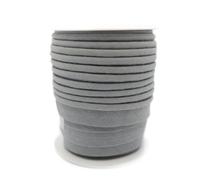 TEXTEX = Vivo al Bies para Proyectos de Costura, Decoración y Manualidades. Composición 50% Algodón y 50% Poliéster. Ancho Total 15mm, Cordón 5mm y Solapa 10mm. Carrete 10 Metros - (Gris Medio)