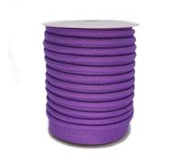 TEXTEX = Vivo al Bies para Proyectos de Costura, Decoración y Manualidades. Composición 50% Algodón y 50% Poliéster. Ancho Total 15mm, Cordón 5mm y Solapa 10mm. Carrete 10 Metros - (Morado)
