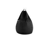 textil-home Puf - Puff Pera XXL moldeable -90x90x130 cm- Color Negro. Tejido PVC Alta Resistencia - Doble repunte - (Incluye Relleno Bolas Poliestireno).
