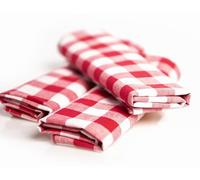 TextilDepot24 - Mantel de Campo (20 mm, algodón, Rojo y Blanco, 40 x 40 cm, 12 Stück), diseño de Cuadros, Color Rojo y Blanco