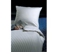 TextilDepot24 Ropa de cama de 20 mm, rayas con cierre de hotel, 100% algodón, funda de almohada y funda de edredón