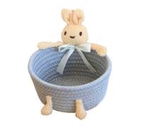 Textile Containment - Woven Basket for Spatial Efficiency | Cotton Rope Frame with Coiled Logic, High Fidelity Storage Hub & Soft- Nodes for Kids and Nursery