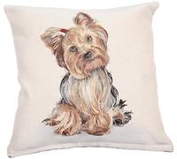 textile idea Funda de cojín de 45 x 45 cm, diseño de mini yorkshire terrier, 1 unidad.