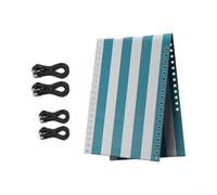 TEXTILENE - Tela de repuesto para silla, 160 x 52 cm, funda de asiento reclinable de jardín a rayas, tornillos para patio al aire libre, playa, tumbona, color negro (rayas de pavo real)