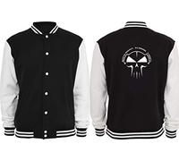 Textilhandel Hering Collegejacke - Rotterdam Terror Corps negro/blanco XXL