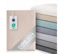 Textilhome Cubre Sofá Multiusos Funda Sofa y Cama, Manta Foulard Plaid Jarapa Colcha Cubrecama Protector Dante, 180x285 cm, Color Camel. Certificado Oeko-Tex