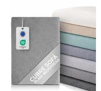 Textilhome Cubre Sofá Multiusos Funda Sofa y Cama, Manta Foulard Plaid Jarapa Colcha Cubrecama Protector Dante, 130x180 cm, Color Gris. Certificado Oeko-Tex