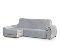 Textilhome Funda Cubre Sofá Chaise Longue Circus - Protector de Sofá Acolchado, Brazo Izquierdo (240 cm), Lavable y Resistente contra Manchas y Desgaste - Color Grisclaro (Visto de Frente)