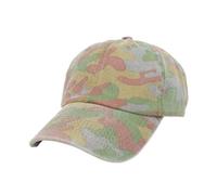 Textiluna Gorra de béisbol de Camuflaje Suave 2025 con Visera pequeña y Rostro Femenino(Green Red)