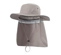 Textiluna Mens Hat with Neck Flap Quick Dry UV Protection Cap Womens Wide Brim Fishing Hat Neck Flap Beach Garden