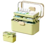 Textiluxe Medicine Box,Caja para medicina, Caja medicinas grande,multifunción Caja de medicamentos con asa para, medicamentos y cosméticos
