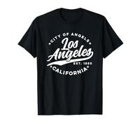Texto blanco vintage de Los Ángeles de California de Los Ángeles Camiseta