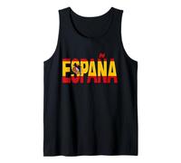 Texto de España con Bandera española Camiseta sin Mangas